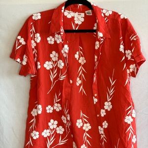 Levi’s Red Hawaiian Button up Shirt
